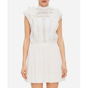 Isabel Marant NWT White Ianelia Embroidered Mini Dress Womens Sz 8 EU 40